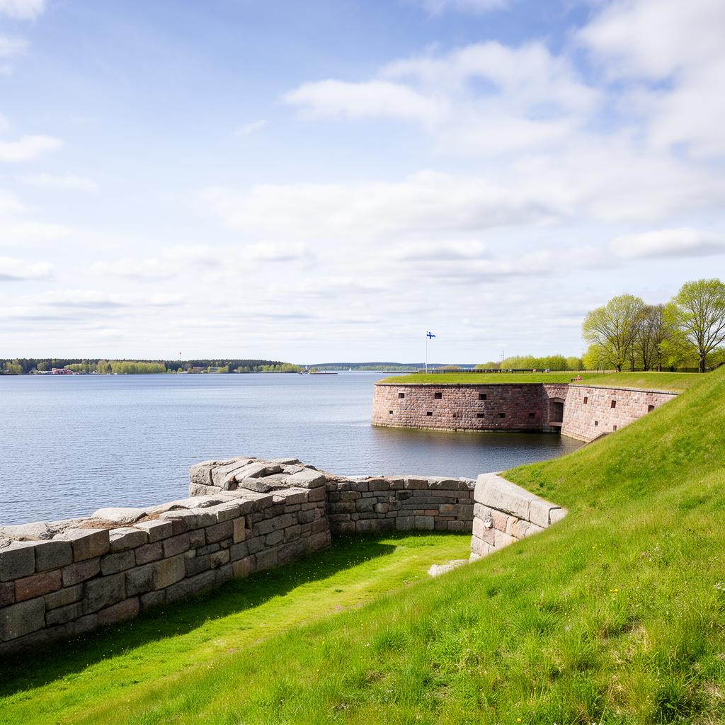 Suomenlinna sea fortress in spring light, Helsinki